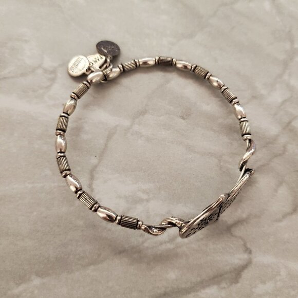 ✨ Alex and Ani Vintage 66 Silver Beaded Hand Expandable Bracelet ✨ - Picture 2 of 5